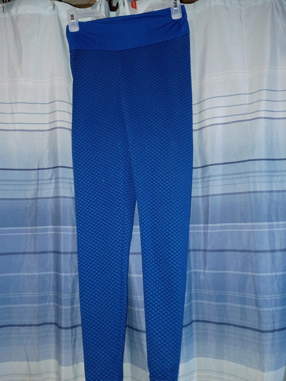 Booty Lift Royal Blue With Black  Leggings